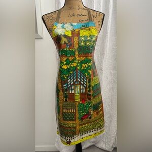 Vintage Dodo Designs UK Kitchen Apron PVC Coated Cotton Greenhouse Garden Print